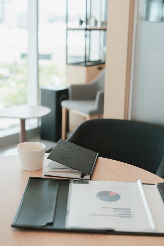 Documents on Desk in Office